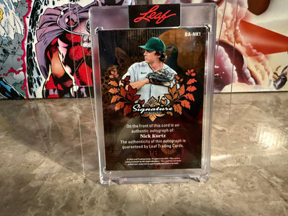 Nick Kurtz 2026 Leaf Signature Series Base Auto Red Stardust 1/1