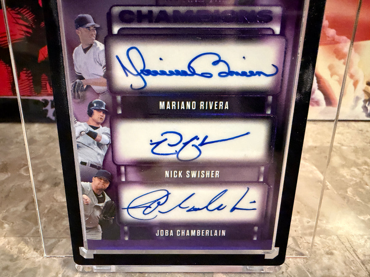 Rivera Swisher Joba 2026 Leaf City of Champions We Are Champions Triple Auto 3/3