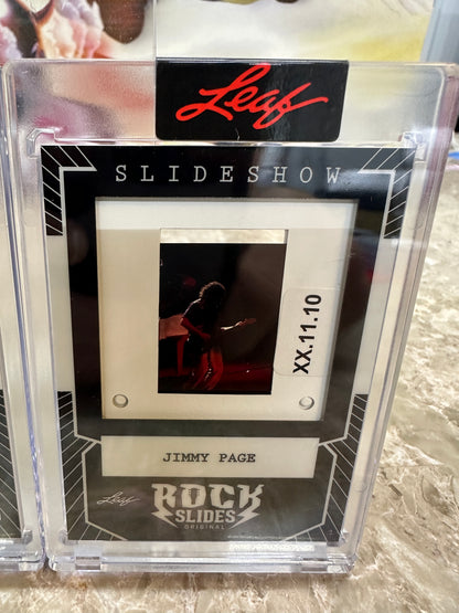 2026 Leaf Slideshow JIMMY PAGE Led Zeppelin Metal /25 + 3 Base 4-Slide LOT