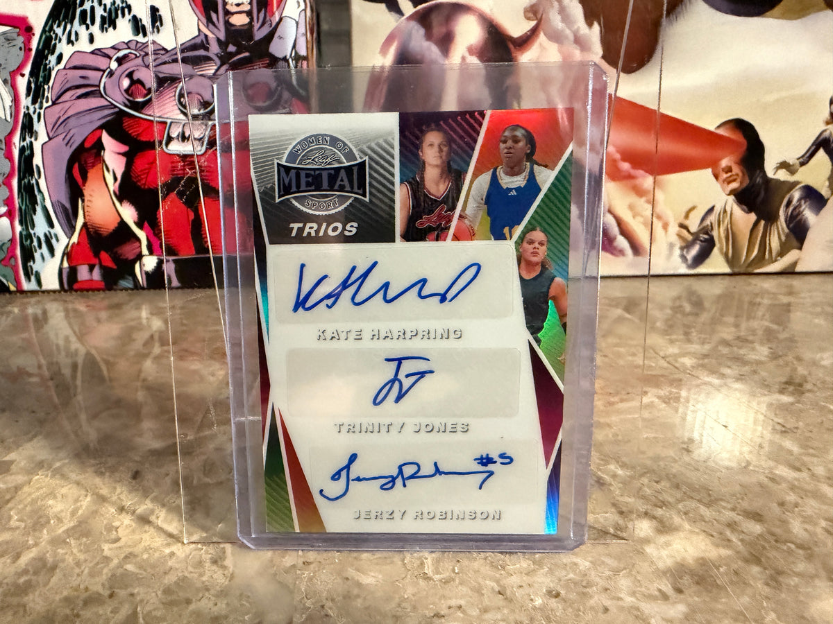 Harpring Trinity Jones Jerzy Robinson 2026 Leaf Metal Women Of Sport Trios Auto