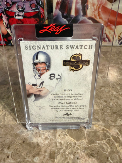2026 Leaf Spectacular Football Signature Swatch Dave Casper Clean /15