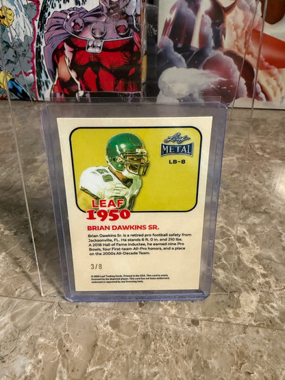 2026 Leaf Metal Football Brian Dawkins Sr. 1950 Platinum Crystal /8