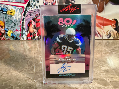 Antonio Gates 2026 Leaf Signature Series 80s Series Auto Blue 1/1