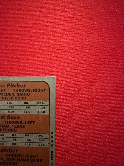 1972 Topps #79 CARLTON FISK Rookie Card RC - Red Sox - VG Condition