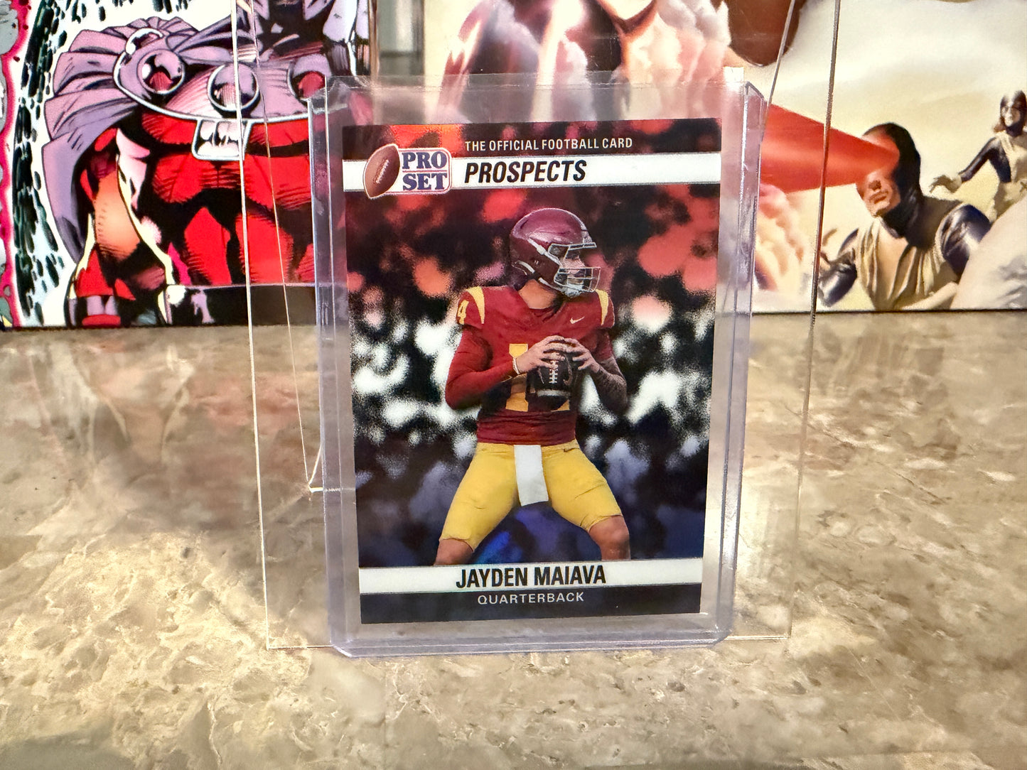 2026 Leaf Pro Set Metal Football Jayden Maiava 1989 Auto Silver RWB Lot