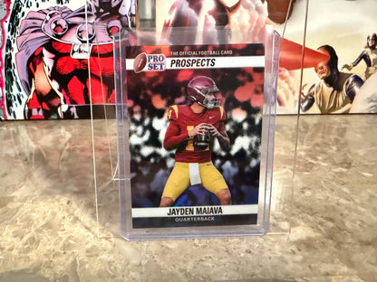 2026 Leaf Pro Set Metal Football Jayden Maiava 1989 Auto Silver RWB Lot