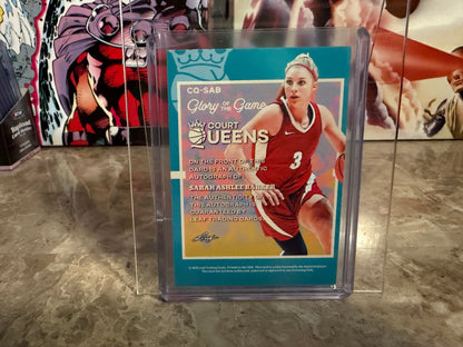 Sarah Ashlee Barker 2025 Leaf Glory of the Game Basketball Court Queens Auto Silver /40