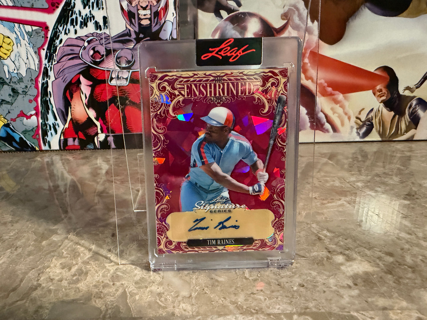 Tim Raines 2026 Leaf Signature Series Enshrined Auto Pink Crystal 1/1
