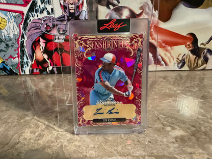 Tim Raines 2026 Leaf Signature Series Enshrined Auto Pink Crystal 1/1
