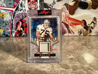 Howie Long 2026 Leaf Art of Sport Virtuoso Swatch Patch /25