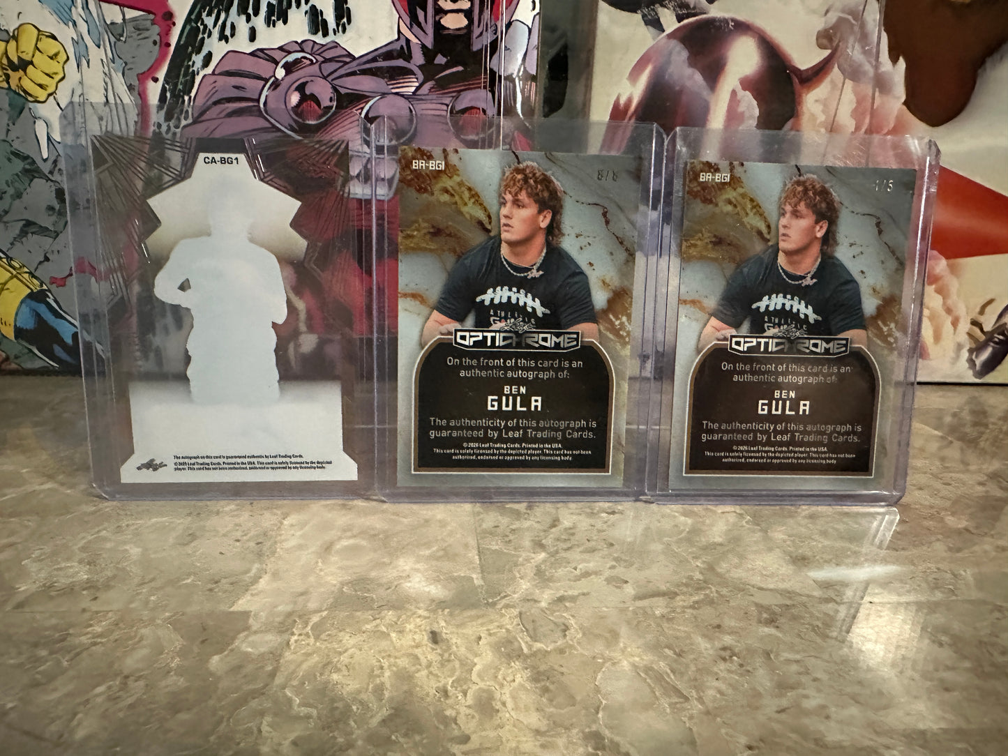 2026 Leaf Optichrome Ben Gula Blue Prismatic Auto /5 & Platinum Crystal Auto /8 Lot