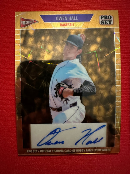 Owen Hall 2026 Leaf Pro Set 1/1 Dual Masterpiece Prospect Lot