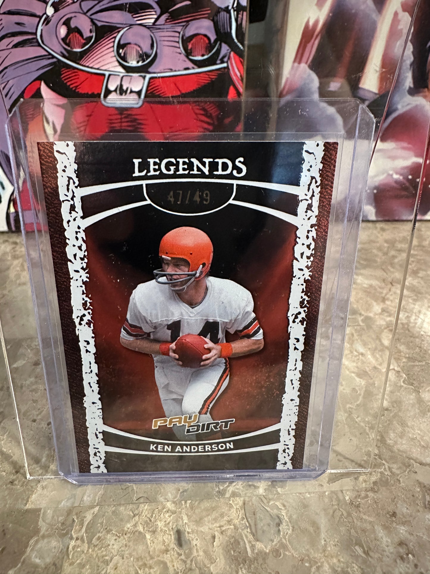 2025 Leaf Paydirt Ken Anderson LEGENDS ORANGE COLOR MATCH /49 Bengals MVP