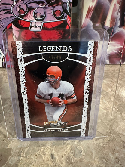 2025 Leaf Paydirt Ken Anderson LEGENDS ORANGE COLOR MATCH /49 Bengals MVP