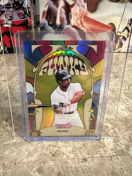 Jim Rice 2026 Leaf Vivid Baseball Funky Yellow One-of-One