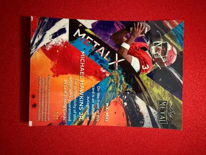 Michael Hawkins Jr. 2026 Leaf Metal Football Metal X Black Prismatic 1/1