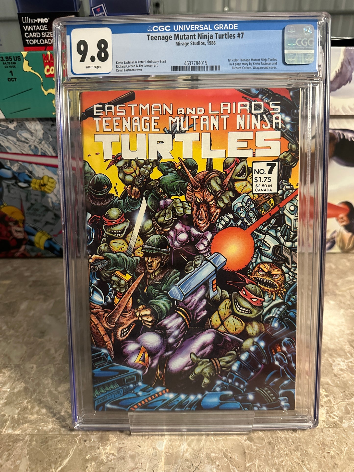 Teenage Mutant Ninja Turtles #7 CGC 9.8 WP (1986 Mirage) - New Case