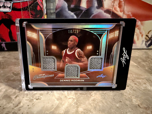 Dennis Rodman 2026 Leaf City of Champions Materials Triple Game-Used /25