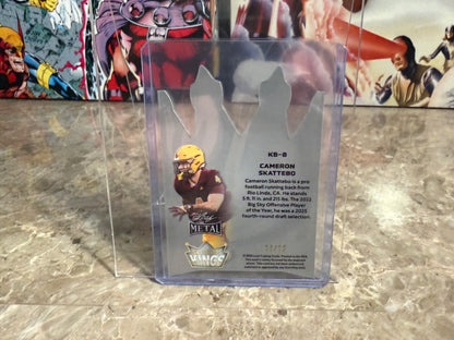 2026 Leaf Metal Football Cam Skattebo Scoring Kings Silver Shimmer /12