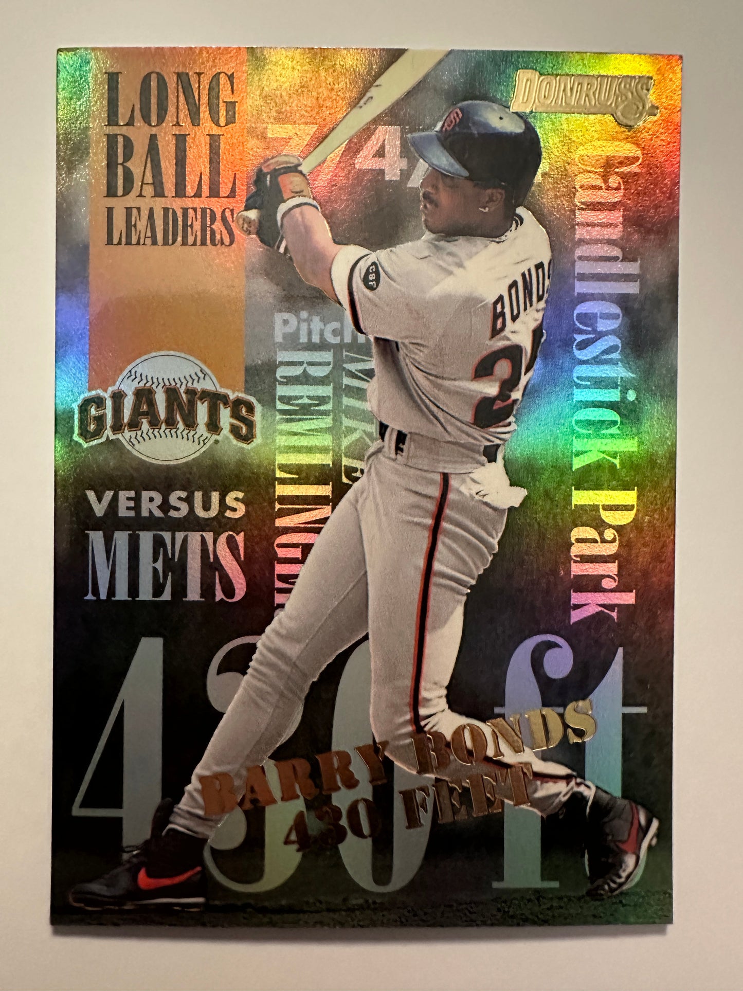 1995 Donruss Long Ball Leaders (8 card set) - Higher grade