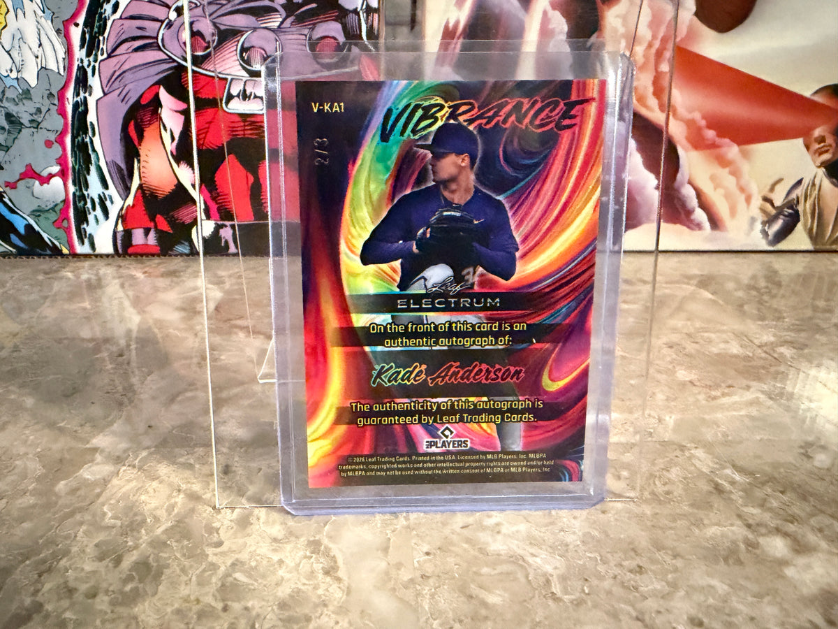 2026 Leaf Electrum Baseball Kade Anderson Vibrance Auto /3