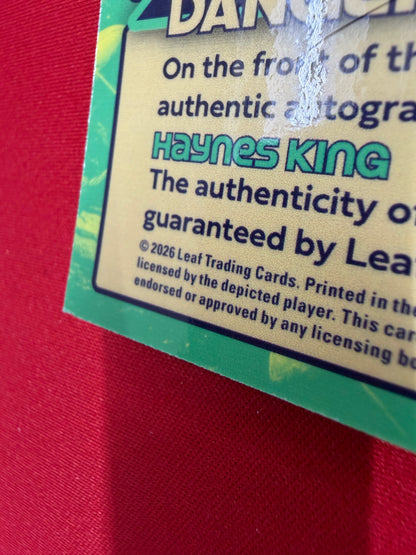 2026 Leaf Metal Football Haynes King Auto Armed & Dangerous Purple 7/7