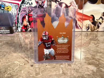 2026 Leaf Metal Football Elijah Sarratt Scoring Kings Auto Red Flood Super Prismatic 1/1