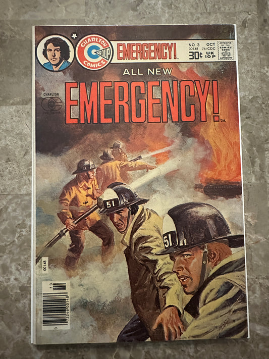 Emergency #3 VF 8.0-8.5 (Charlton 1976) - Gorgeous Copy, Pressable