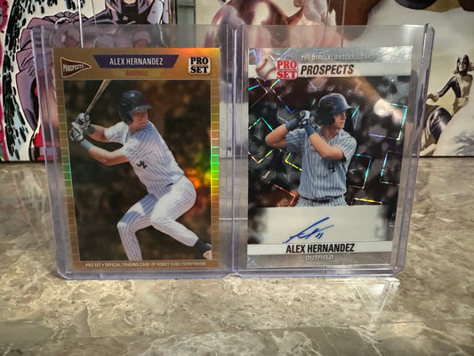 Alex Hernandez 2026 Leaf Pro Set Two-Card Prospect Lot 1/1s