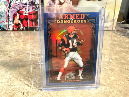 2026 Leaf Metal Football Ken Anderson Armed & Dangerous Blue Western /5