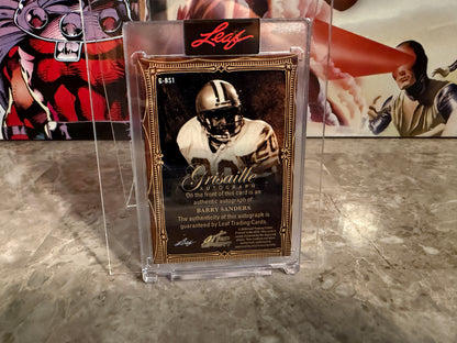 2026 Leaf Art of Sport Barry Sanders Grisaille Auto Grape /8