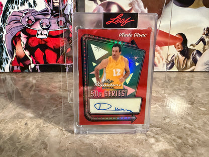 Vlade Divac 2026 Leaf Signature Series 50s Series Auto Red 1/1