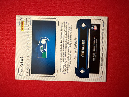 Curt Warner 2025 Panini Silhouette Football Profile Signatures /99