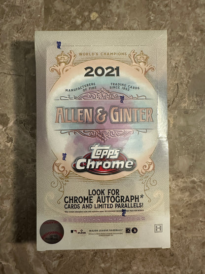 2021 Topps Chrome Allen & Ginter Baseball Hobby Box