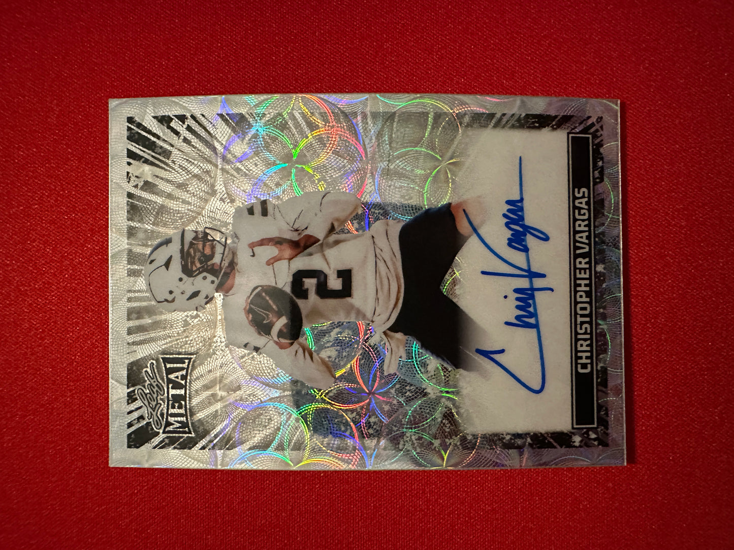 Christopher Vargas 2026 Leaf Metal Autograph "Kaleidoscope" Silver Parallel /35