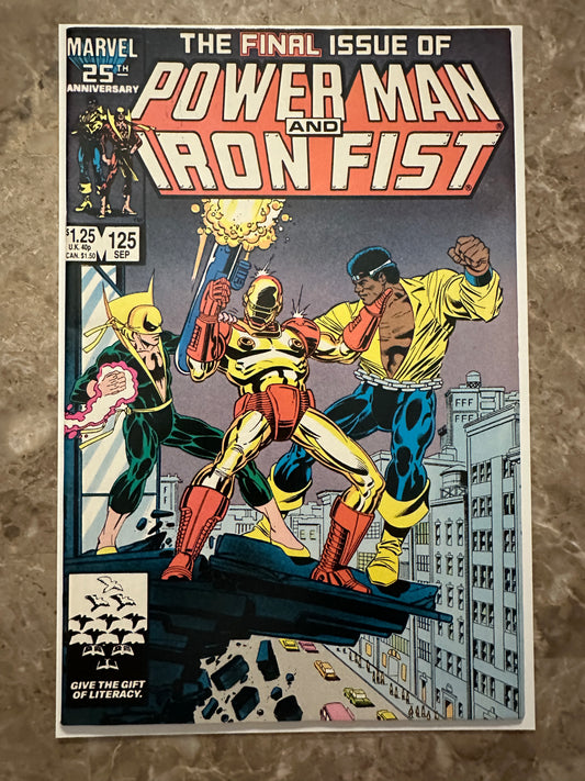 Power Man and Iron Fist #125 VF/NM 9.0 (1986 Marvel) - High Grade, Last Issue