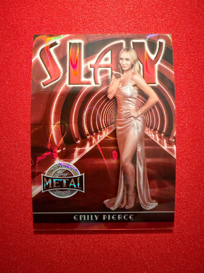 Emily Pierce 2026 Leaf Metal Women Of Sport Slay Red Lava 1/1