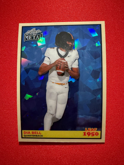 2026 Leaf Metal Football Dia Bell 1950 Blue Crystal 1/5