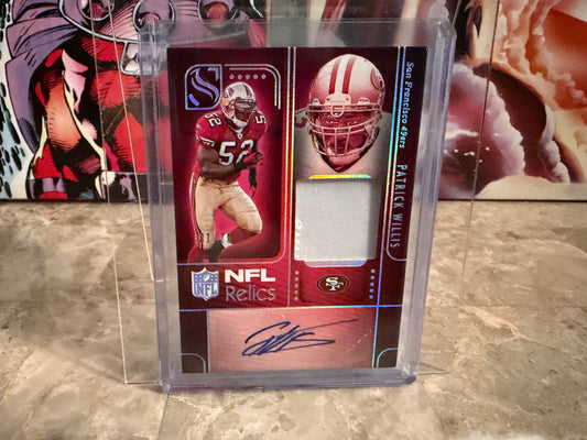 Patrick Willis 2025 Panini Silhouette NFL Relics Patch Auto /75