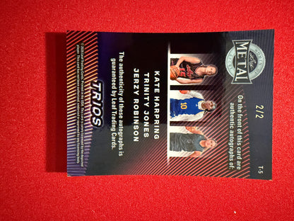 Harpring Trinity Jones Jerzy Robinson 2026 Leaf Metal Women Of Sport Trios Auto