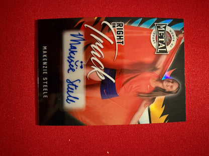 Makenzie Steele 2026 Leaf Metal Women Of Sport Right On Track Auto Black 1/1
