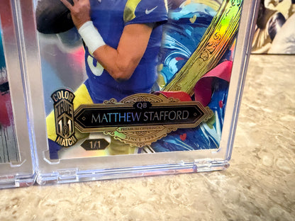 2026 Wild Card Wild Art Lot: Matthew Stafford 1/1 Color Match & Ty Simpson Auto
