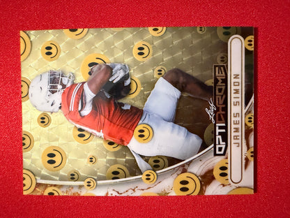 James Simon 2026 Leaf Optichrome Smiley Face Super Gold Prismatic 1/1