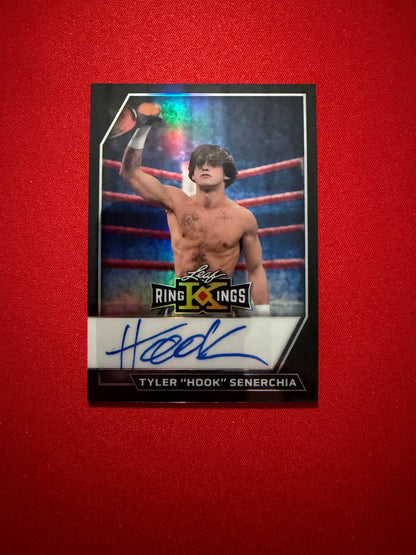 Tyler Hook Senerchia 2026 Leaf Metal Ring Kings Base Auto Black Prismatic /2