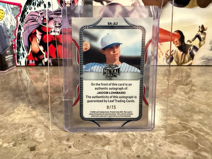 Jacob Lombard 2026 Leaf Metal Draft Edition Baseball Base Auto /75