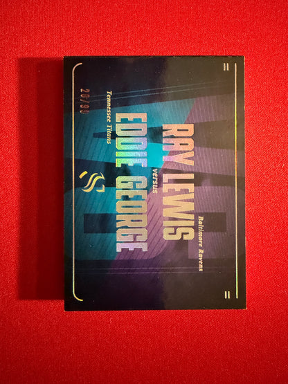 Ray Lewis vs. Eddie George 2025 Panini Silhouette Football Dual Patch Auto Booklet