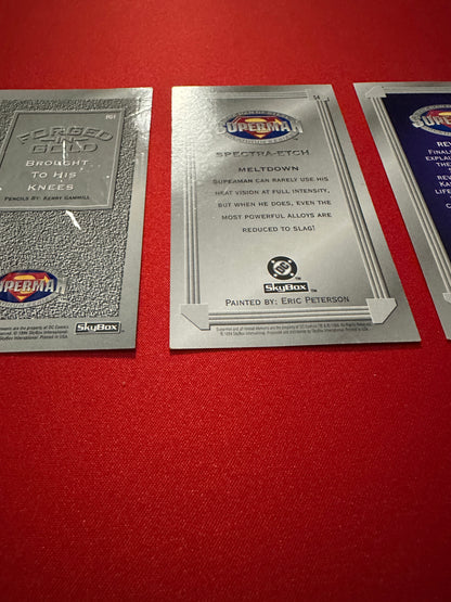1994 Skybox DC Superman Platinum Series FG1/S4 Forged in Gold/Spectral-Etch