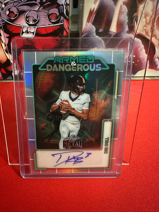 2026 Leaf Metal Dia Bell Auto /12 Silver Prismatic Armed & Dangerous RC QB