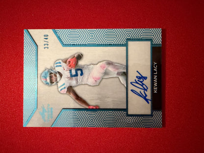 Kewan Lacy 2026 Leaf Trinity Base Auto Platinum Color Match /40