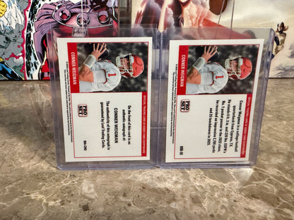 2026 Leaf Pro Set Metal Football Conner Weigman 1989 Auto Black /2 + Base Lot